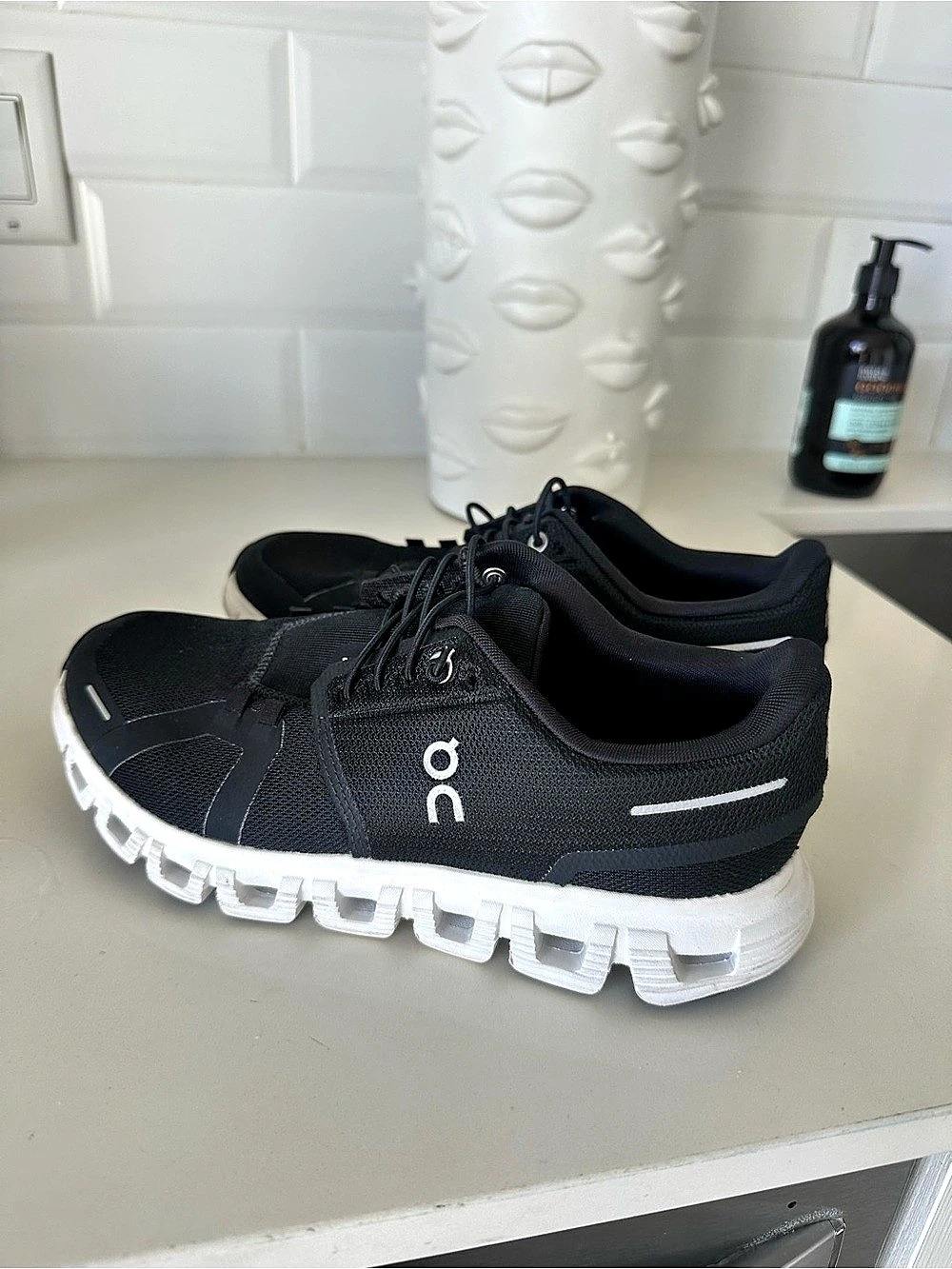 On Cloud Women's Sneakers in Black & White